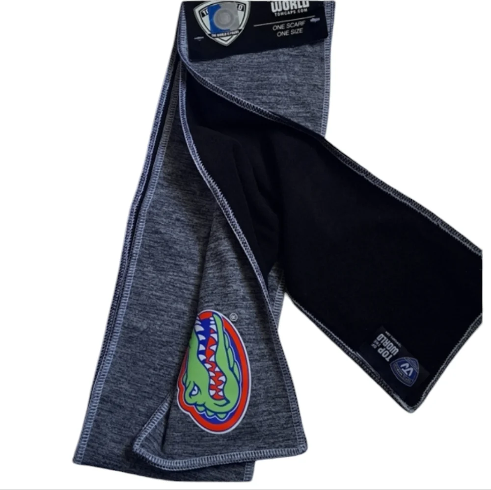 Florida Gators Sports Scarf Grey Black Purple Yellow Unisex One Size New